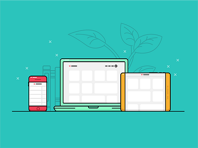 friday night doodles app books computer desktop devices illustration leaf phone pocket tablet