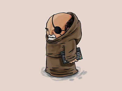 One-eyed Abbot photoshop sketch