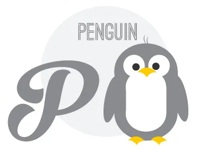 Penny the Penguin alphabet animal illustration penguin