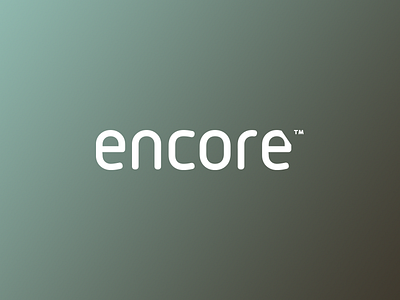 Encore custom encore logotype round typography word mark