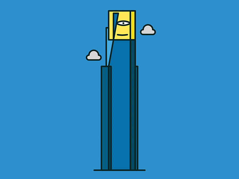 Eureka Tower animation architecture australia character building eureka tower gif illustration loop melbourne