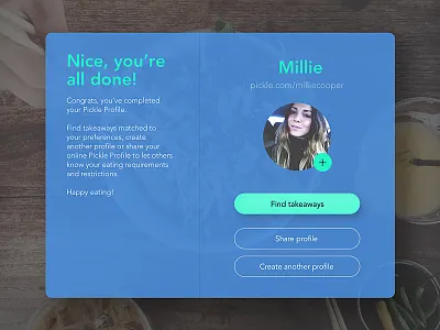 Pickle Profile Prototype marvel onboarding prototype ui design