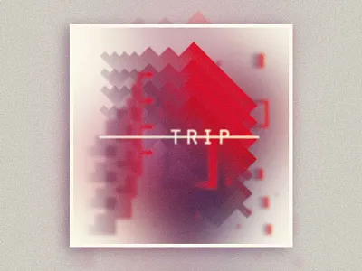 Trip - Playlist Cover anahoxha cover design geometric gradient graphic design layout mixtape playlist soundcloud trip hop typoghropy