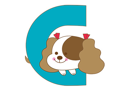 C dog alphabet 36daysoftype alfabeto alphabet dogs letters puppies type vectors