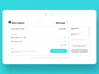 Invoicy invoice minimal payment tool ui ux web