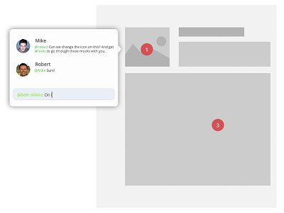 Commenting System clean commenting design minimalistic prototyping startup tool