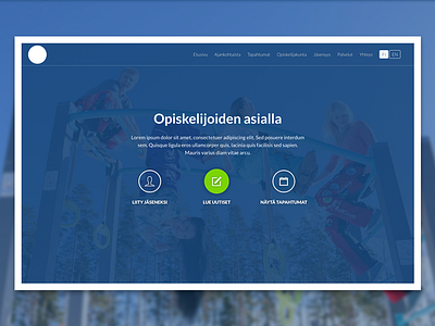 Saiko blue students union ux web design web developing