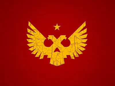 MSK2048 bird eagle logo logotype moscow russia skull star