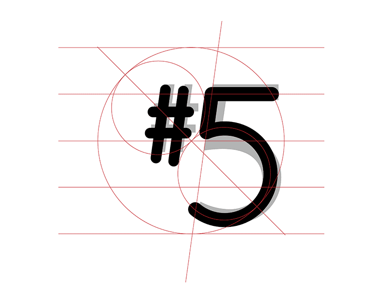 #5 logo build 5 beer branding gif logo number process