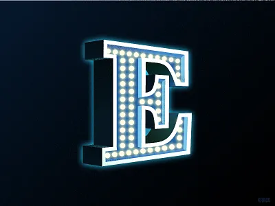 36 days of type - E 36days 36daysoftype black blue e electric electricity gradient green letter lettering white