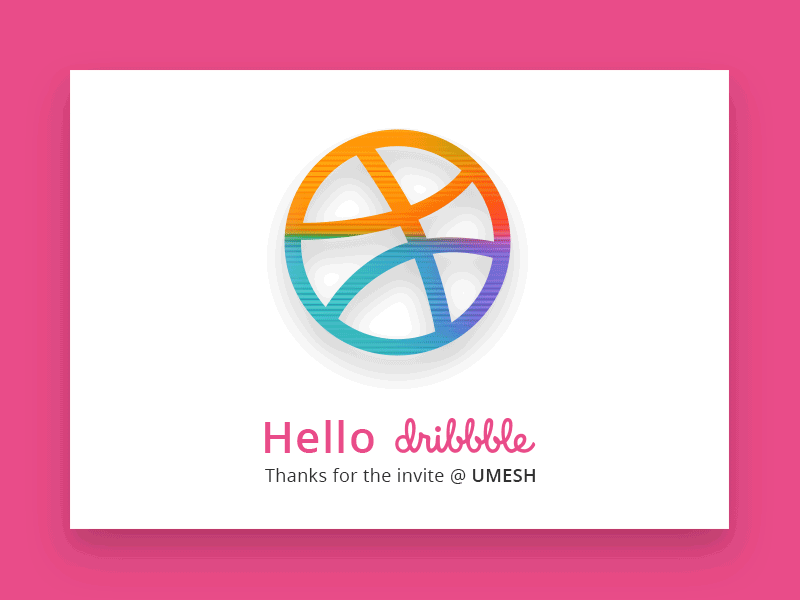 Hello Dribbble! illustration