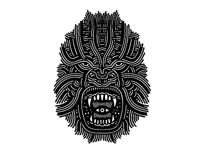 angry gorilla - (for) print animal beast design gorilla graphic illustration linework monkey print screen printing