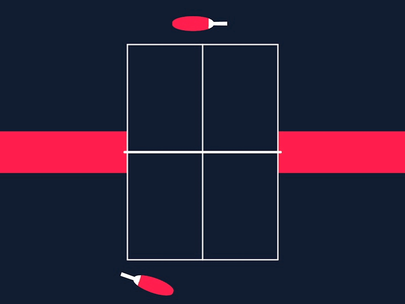 Ping Pong 02 2d animation c4d cinema 4d gif lizardfei motion design motion graphics ping pong sketchandtoon sports table tennis