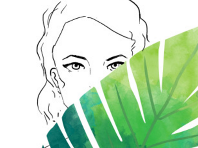 hidden art drawing green illustration leaf plants woman