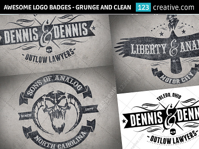 Awesome Logo Badges - modern logo badge templates awesome logo designs customizable logo design customizable logo template grunge badge template grunge logo badges grunge logo templates logo badges logo design template logo insignias modern logo badges modern logo template retro logo badges