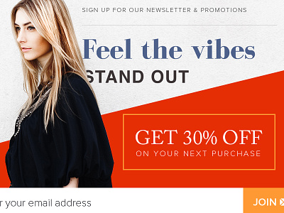 Newsletter Subscribe - Online Shopping ui design visual designs