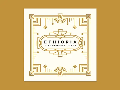 Ethiopia - Single Origin badge border coffee illustration line art logo mark packaging pattern single origin