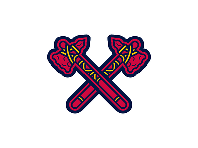 Go Braves! athlete atlanta baseball icon illustration mlb opening day professional sports team tomahawk vector