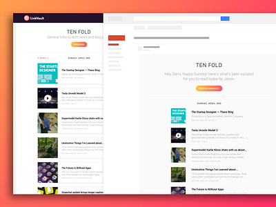 LinkVault email flat simple ui website