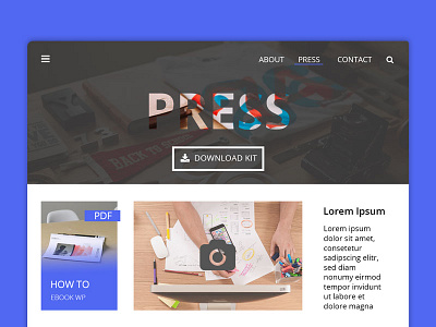 Press Page 051 dailyui download kit page press ui