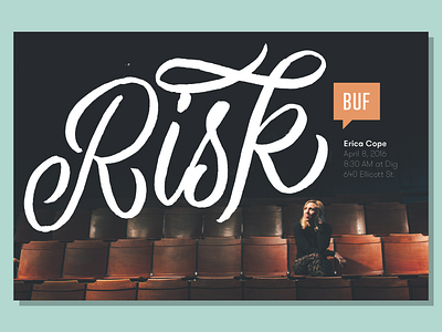 CM Buffalo - Erica Cope buffalo creative mornings lettering poster speaker typography