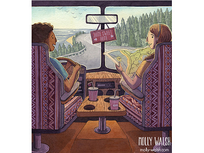 Our Home on Wheels digital illustration editorial illustration illustration traditional illustration