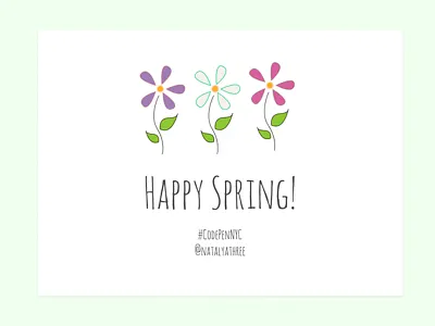 Happy Spring! SVG color animation css html svg