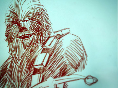 Cheewie chewbacca doodle pencil star wars