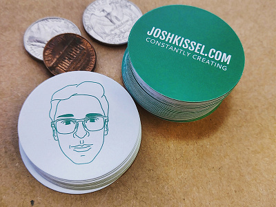 Josh Kissel Self Promotion Coins illustration line art self promotion selfie website