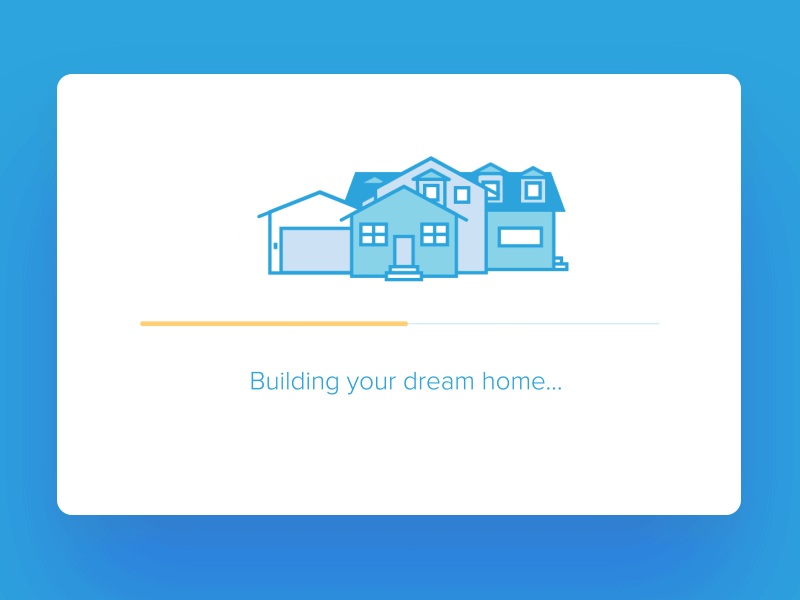 Progress Animation ae architecture card house loading motion progress ui