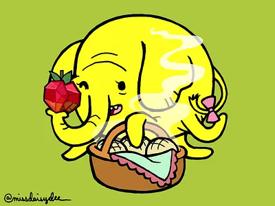 Tree Trunks adventure time apple art cartoon comic cosmetics digital art drawing elephant hot buns illustration tree trunks