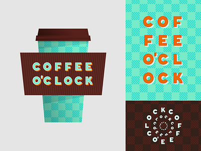 CO Brand Identity brand brown coffee oclock orange pattern