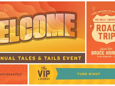 The Great American Road Trip Welcome Sign canine road trip signage travel welcome