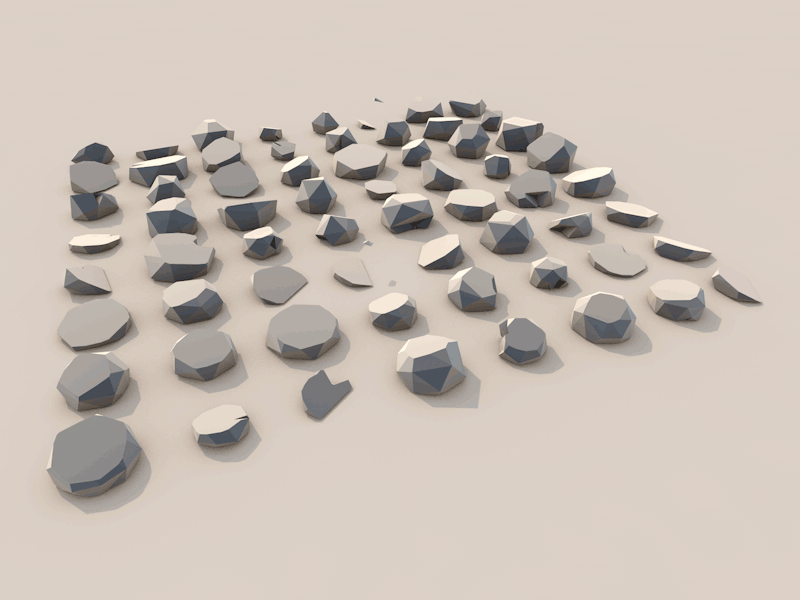 Low Poly Rock Generator 3d animation cinema4d environment gif lowpoly rock