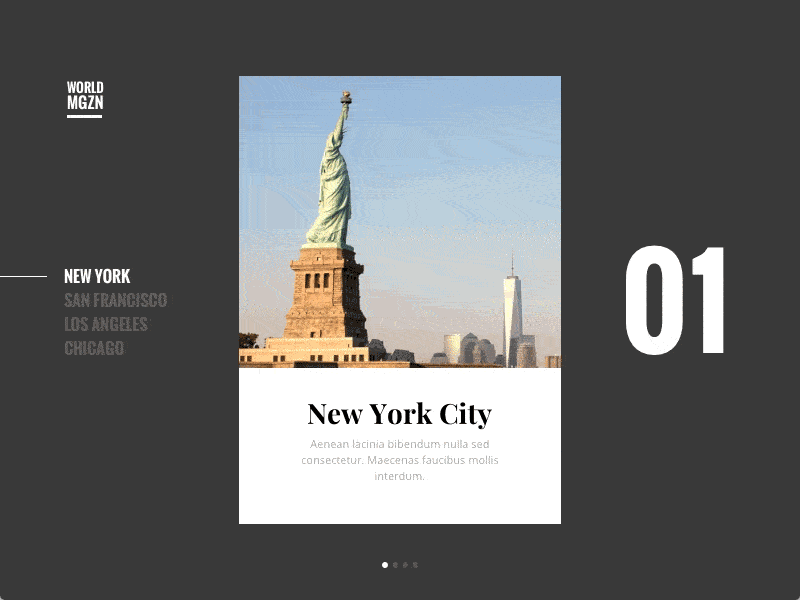 World Magazine article gif interaction magazine news newyork principle title types webflow