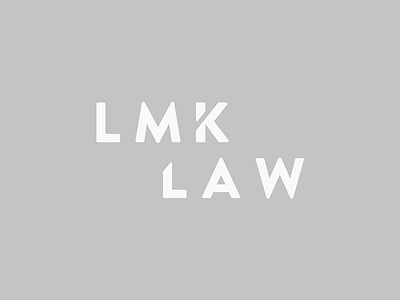 Logotype Proposal - LMK Law design logo logotype monochrome type typography white