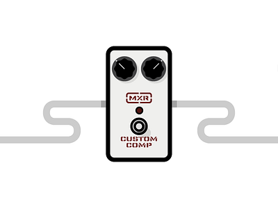 MXR Custom Comp compressor flat guitar pedal icon illustrator mxr