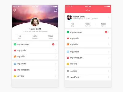 App-personal homepage app ui