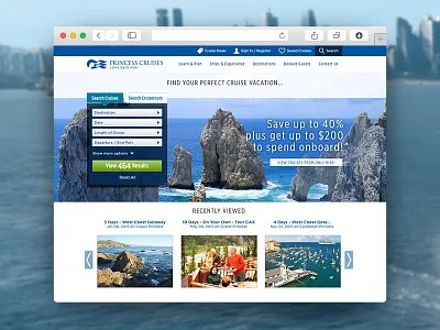 Advanced Search cruises princess promos recent search