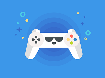 Cool Game Icon - Joypad blue cool game graphic design icon identity illustration joypad joysctick vector