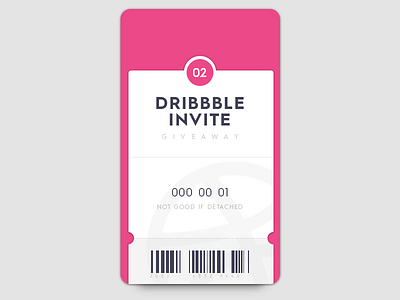 Two Dribbble Invite card dailyui design dribbble giveaway invite mobile player portfolio tickets ui ux vector