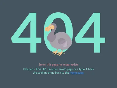 Daily UI 008 404 Page 404 dailyui dodo ui