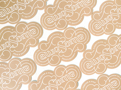 Awesomebigram Stickers! ambigram awesome lettering stickers swashery