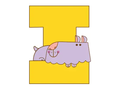 Letter I dog alphabet 36daysoftype alfabeto alphabet dogs letters puppies type vectors
