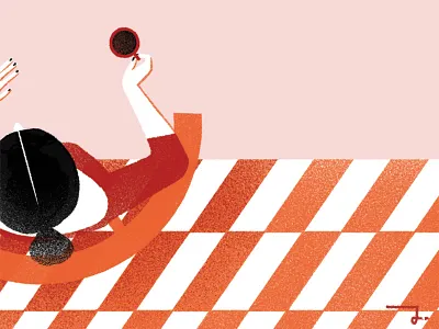 WIP coffee giovanna giuliano girl illustration wip work in progress