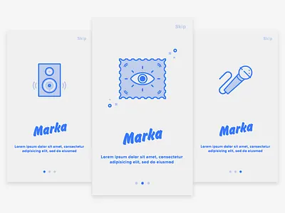 Welcome screens android design flat ios mobile screen ui ux welcome