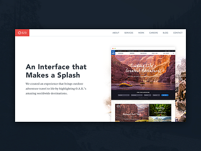WIP: O.A.R.S. Adventure Travel Case Study adventure case study national parks rafting travel ui website whitewater