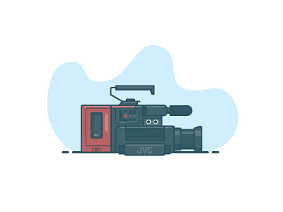 JVC Camcorder analog camera electronics icon illustration recorder tech vector
