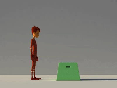 animation practice of weight animation