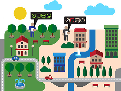 City Illustration city flat design flat style illustration infographic town